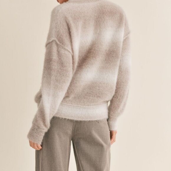 Women's Ombre Knit Sweater | Relaxed Fit | Taupe Multi - Picture 3 of 4